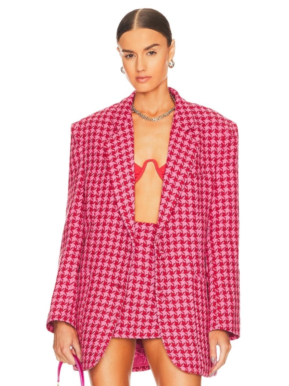 RTR AFRM Sassy Herringbone Oversized Blazer - size S